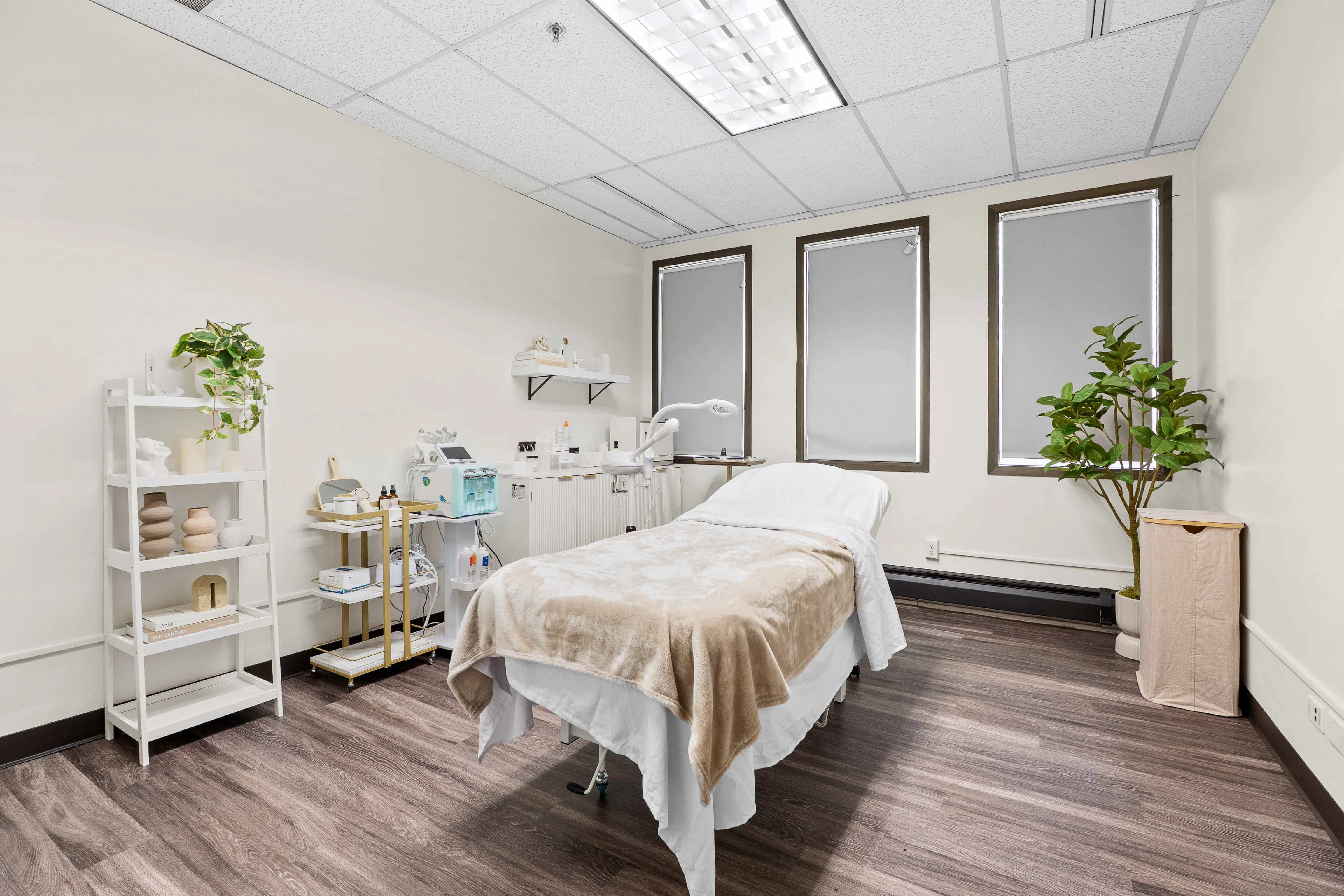 Professional treatment room with spa equipment